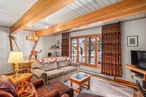 TV, fireplace, stereo