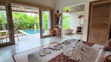 Vila Eksklusif, 1 Tempat Tidur King, Bebas Asap Rokok, kolam renang pribadi | 1 kamar tidur, minibar, brankas, dan Wi-Fi gratis