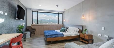 1 camera, una scrivania, ferro/asse da stiro, culla da viaggio