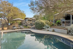 Outdoor pool, a heated pool