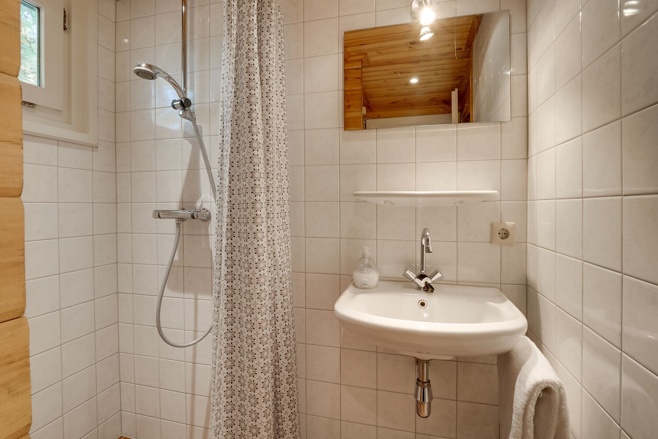 Shower, soap, toilet paper
