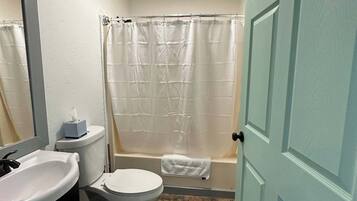 Hair dryer, towels