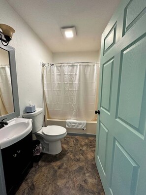 Hair dryer, towels