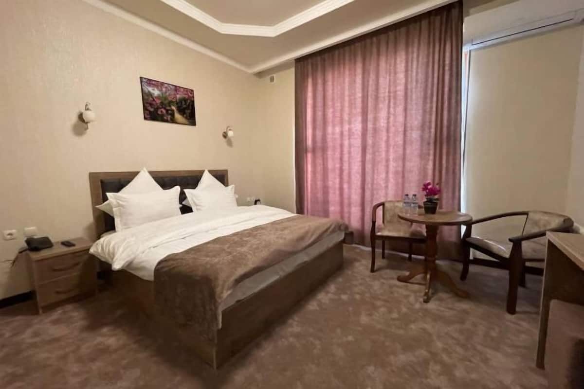 Premium bedding, down comforters, Select Comfort beds, in-room safe