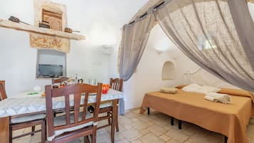 Vila Keluarga, 2 kamar tidur (Trullo Di Nonna Cecca) | 2 kamar tidur dan seprai linen