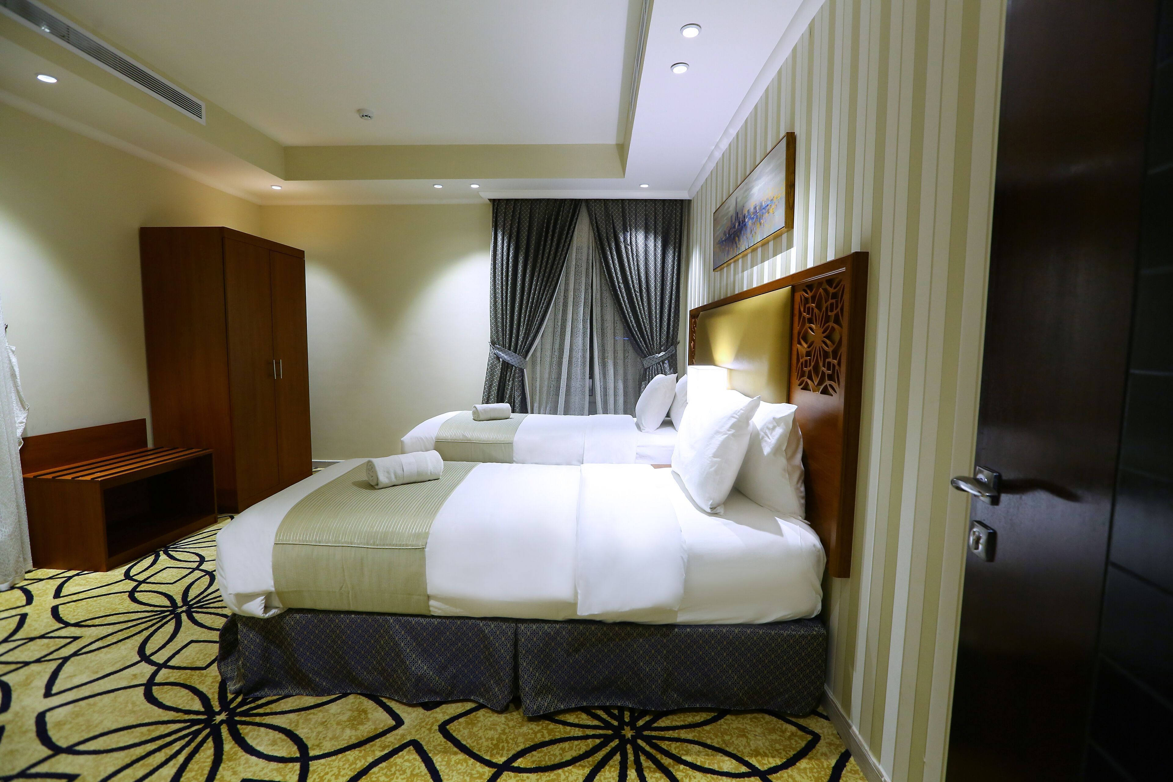 In-room safe, blackout curtains, soundproofing, iron/ironing board