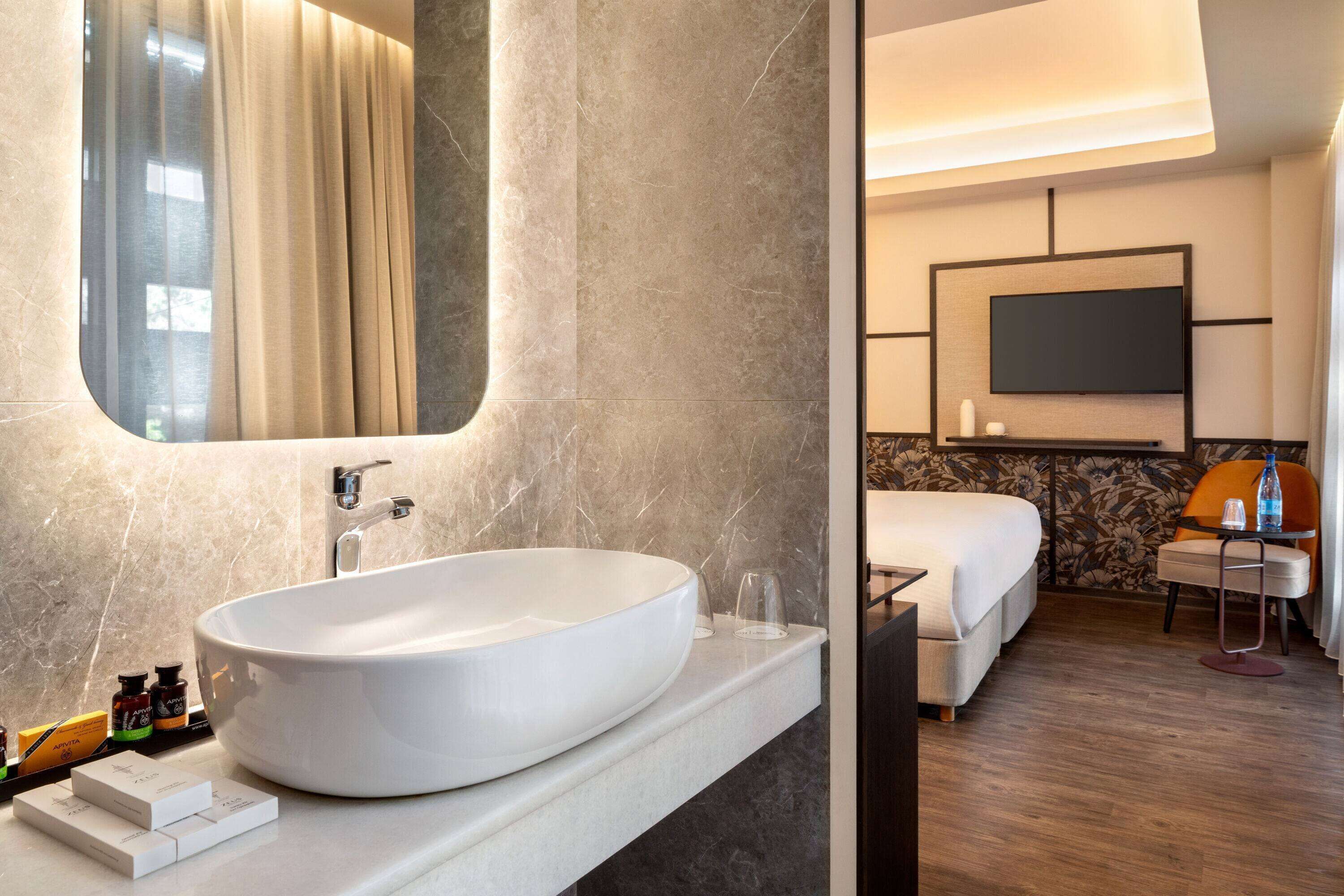 Camera Executive, 1 letto singolo, vista città | Bagno | Doccia, articoli per l'igiene personale ecosostenibili, asciugacapelli