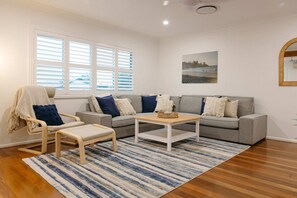 Televisión, libros y oficina 