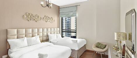 Design-Apartment | 3 Schlafzimmer, individuell dekoriert, Bügeleisen/Bügelbrett