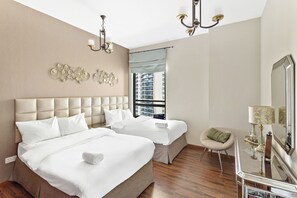 Design-Apartment | 3 Schlafzimmer, individuell dekoriert, Bügeleisen/Bügelbrett