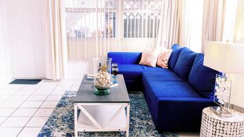 Superior Queen Studio w/ Kitchen & Sofa Bed | Living area | 42-inch Smart TV with digital channels, TV, Netflix