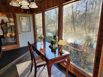 7. gorgeous creekfront lodge