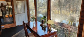 7. gorgeous creekfront lodge