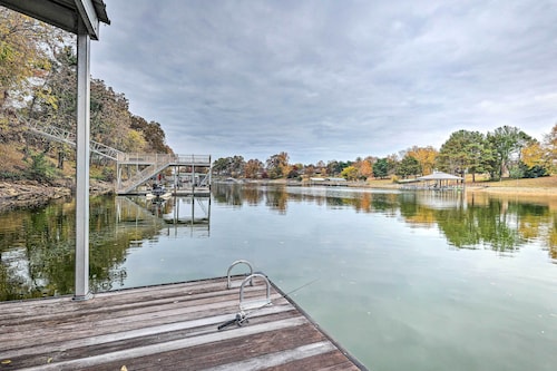 Spacious Lakefront Retreat w/ Hot Tub + Dock!