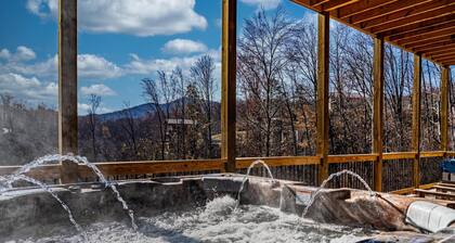 Indoor pool, hot tub, game room, all en suite bedrooms, and mountain views.