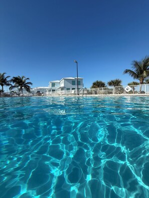 Outdoor pool, a heated pool