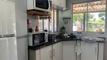 Premium House, Pool Access, Beach View | Private kitchen | Fridge, microwave, blender, toaster oven