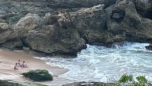 A rocky coastline with waves crashing against the shore. - 5 bedroom relaxation Oceanfront w/ Stunning natural views.  5 bdrms, sleeps 12 (Marley Vale)