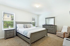 4 bedrooms, iron/ironing board, travel crib, WiFi