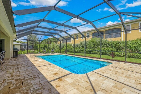 A heated pool