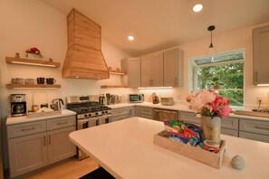 Fridge, microwave, oven, stovetop - Charming Retreat Mountain/Bay Views Cozy Fireplace (Homer)