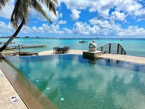 Pool - Seven Mile View #3A - Oceanfront Studio & Pool (West Bay)