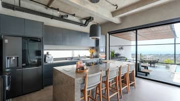 Vila, 2 kamar tidur | Dapur pribadi | Mesin pembuat kopi/teh, lemari es, microwave, dan oven