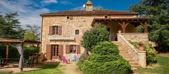 Child-friendly house with fishpond