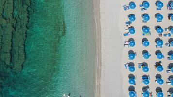 Private beach, white sand, free beach shuttle