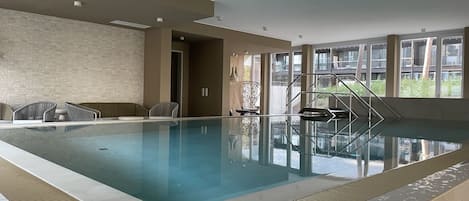 Indoor pool, a heated pool