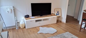 TV, books, stereo