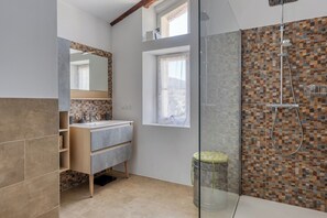 Shower, hair dryer