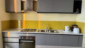 Fridge, oven, stovetop, dishwasher