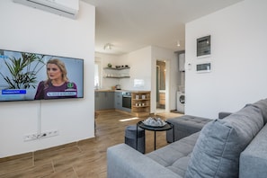 Economy Apartment (A3) | Living area | 100-cm flat-screen TV with satellite channels, TV - Apartments Pejakovic (Vir)