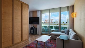 55-inch LED TV with cable channels, TV, MP3 dock