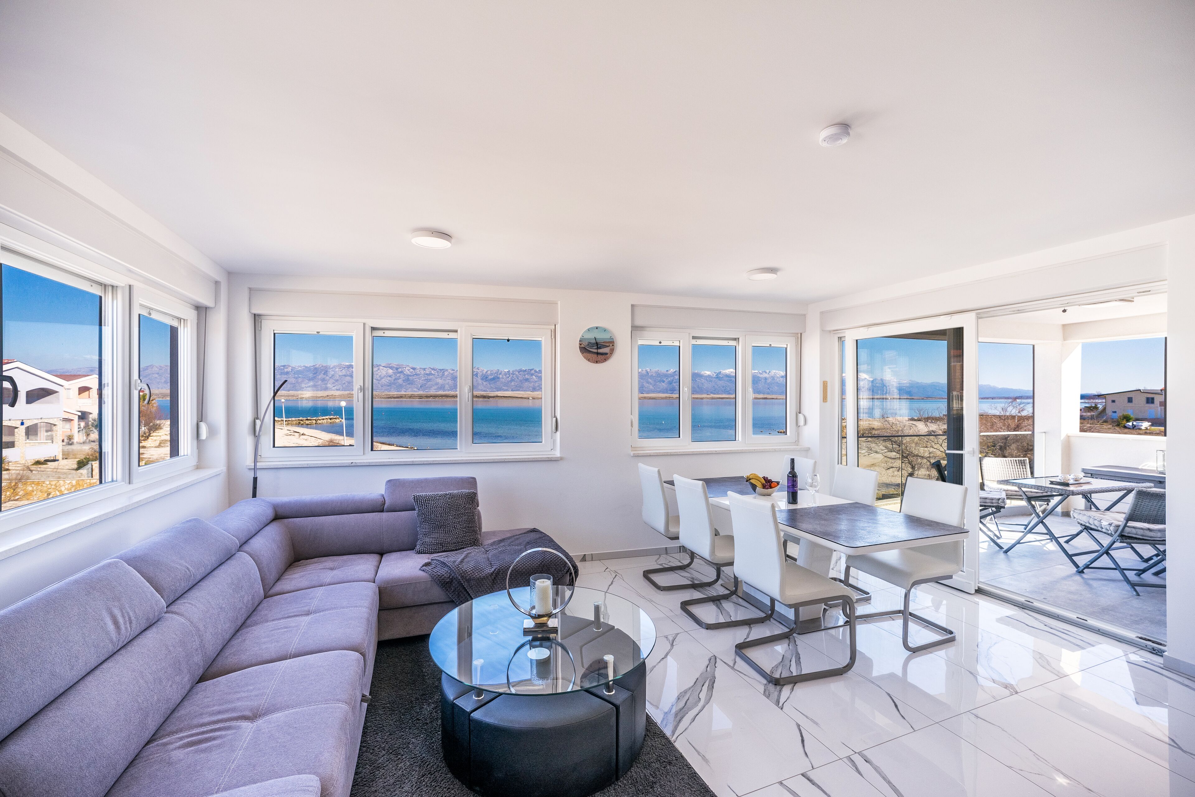 Family Apartment A1 | Living area | 100-cm flat-screen TV with satellite channels, TV