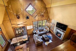 Smart TV, fireplace, video games