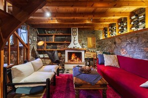Interior - Pine Forest Chalet 1400m | Cinema & Fireplace (Artemisia)