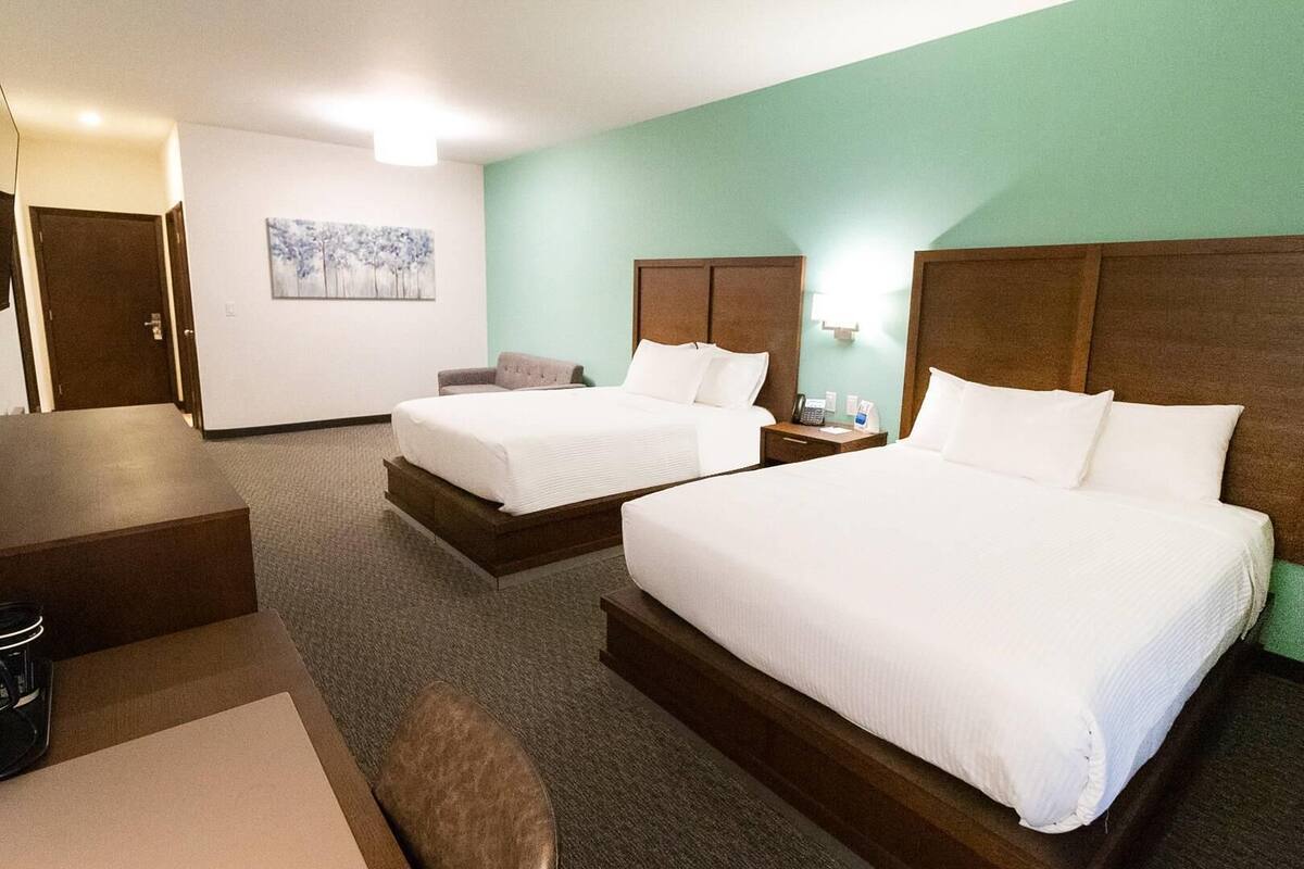 1 bedroom, premium bedding, individually decorated, desk