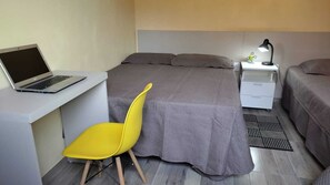 1 chambre, bureau, Wi-Fi gratuit, draps fournis