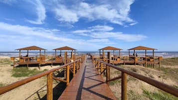 Beach nearby, sun-loungers
