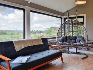 Televisión y chimenea