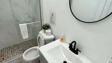 Chambre, 1 grand lit, non-fumeurs | Salle de bain