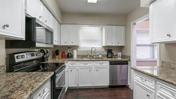 Microwave, oven, stovetop, dishwasher