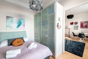 Comfort-huoneisto | 1 makuuhuone, silitysrauta/-lauta, vauvansängyt, ilmainen Wi-Fi