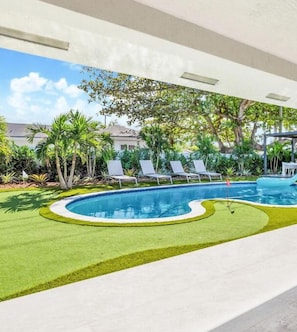 Outdoor pool, a heated pool