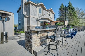 Outdoor dining - Michigan Island Lake House w/ Pontoon Boat! (Linden)
