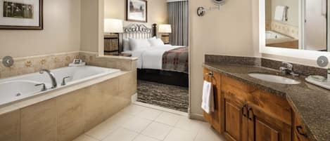 Combined shower/tub, jetted tub