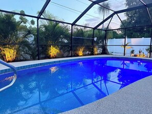Outdoor pool, a heated pool