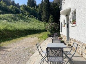 Outdoor dining - LES COMBES apartment-chalet sleeps 4 classified 3 * LES ROUSSES (Les Rousses)